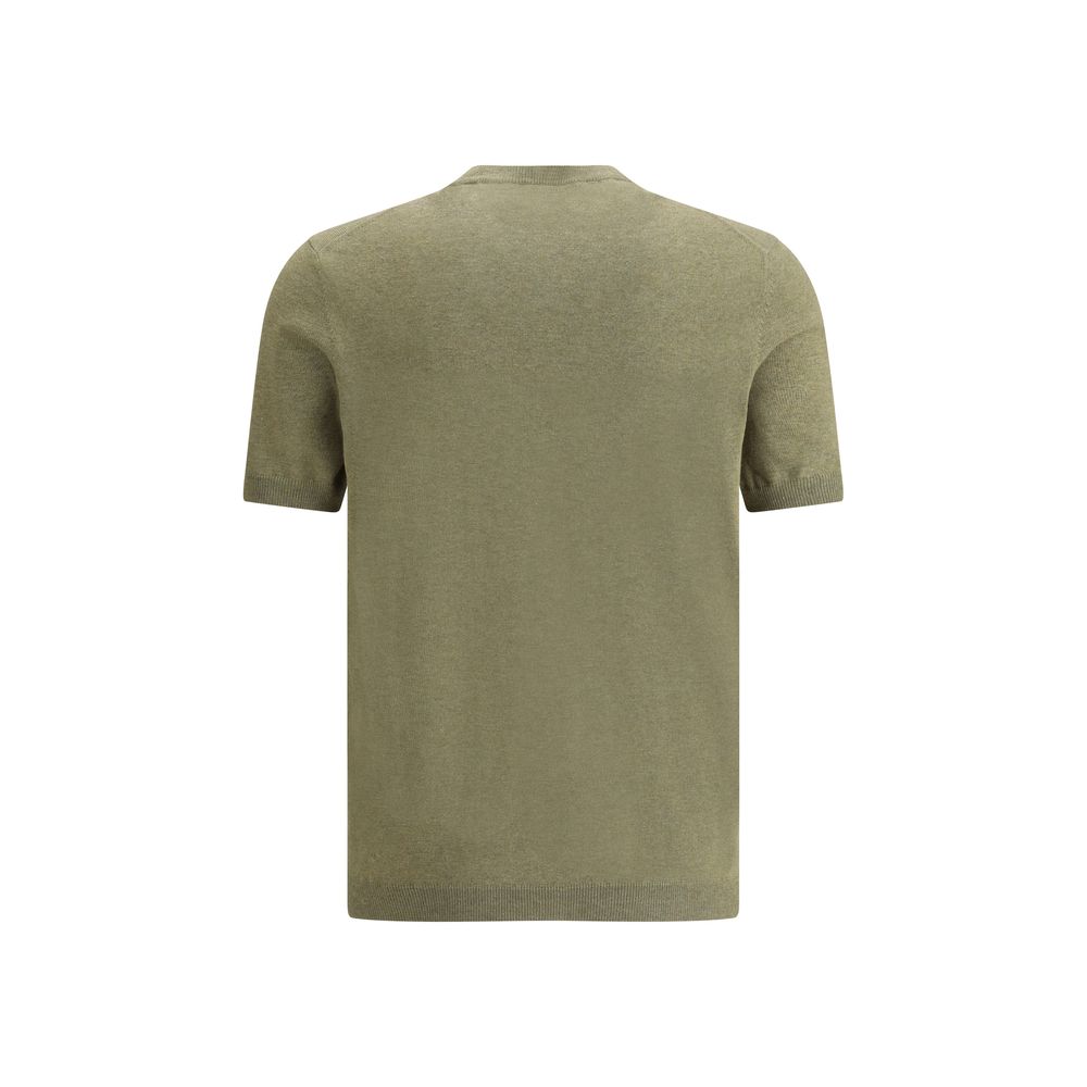 Brooksfield White Cotton Knit T-Shirt for Effortless Sophistication