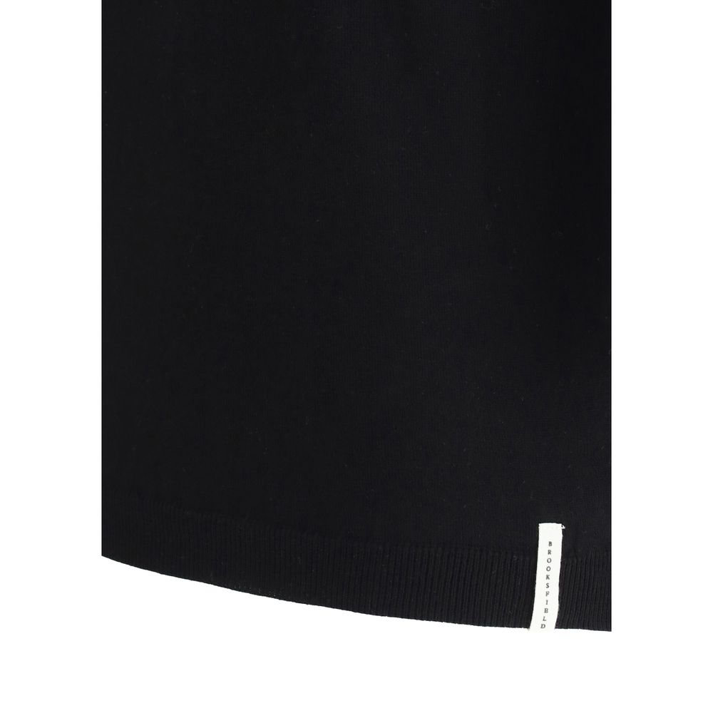 Brooksfield White Cotton Knit T-Shirt - Elevated Casual Elegance