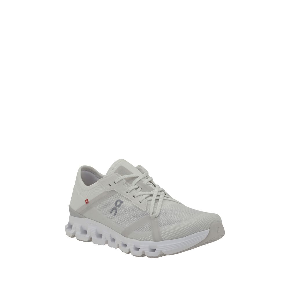 ON Cloud X 4 White Mesh Sneakers - Luxury Athletic Footwear