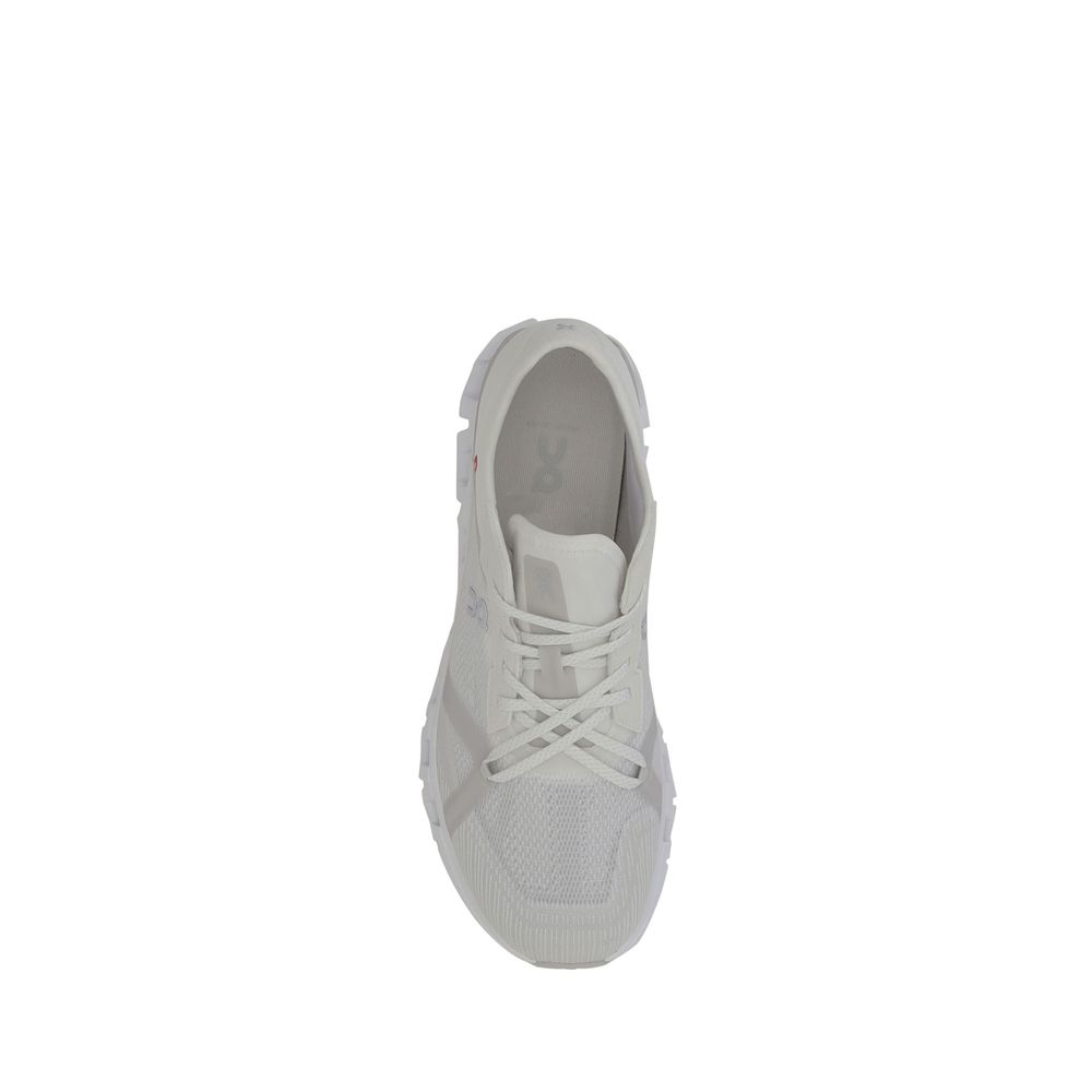 ON Cloud X 4 White Mesh Sneakers - Luxury Athletic Footwear