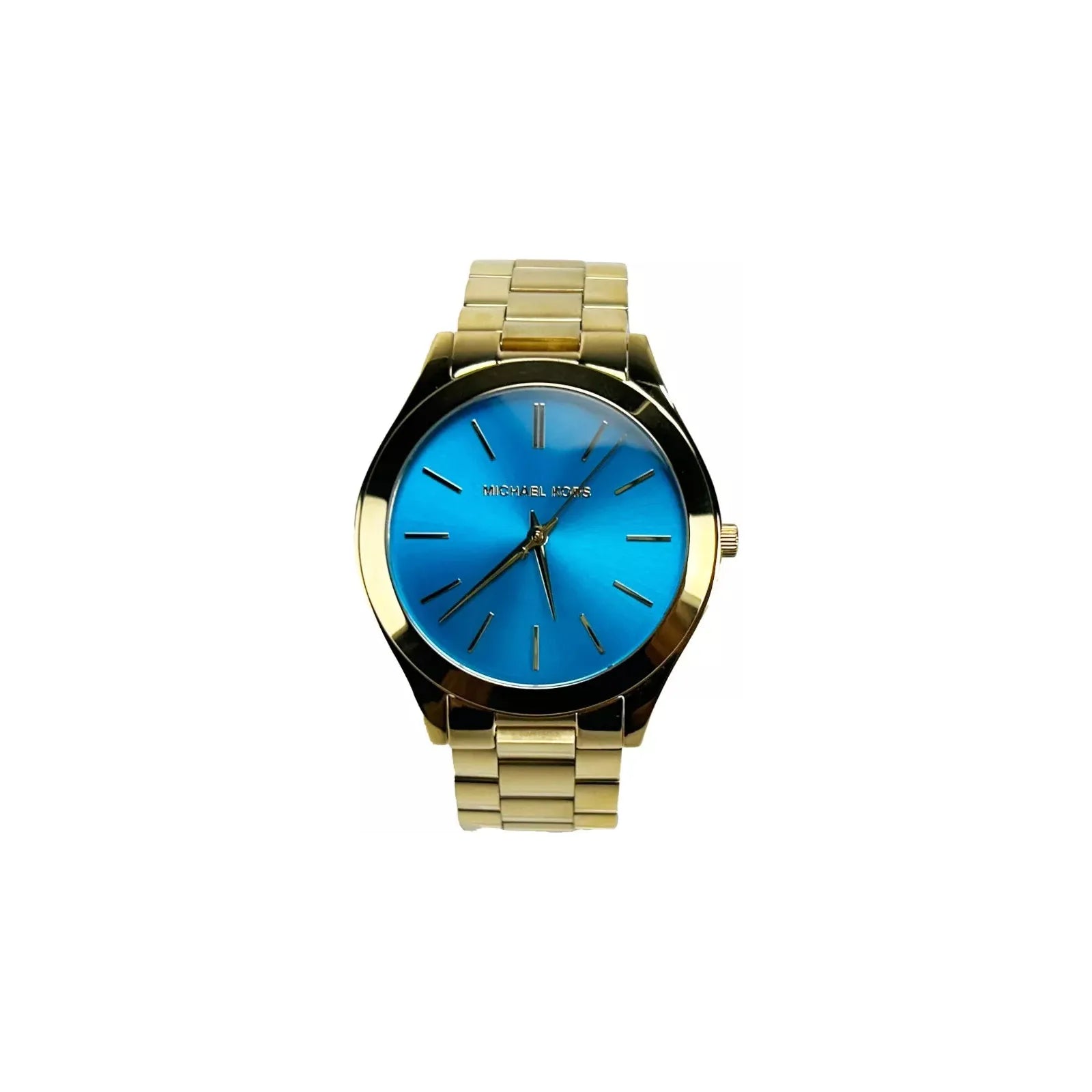 Michael Kors Blue Stainless Steel Watch MK3265 Gold