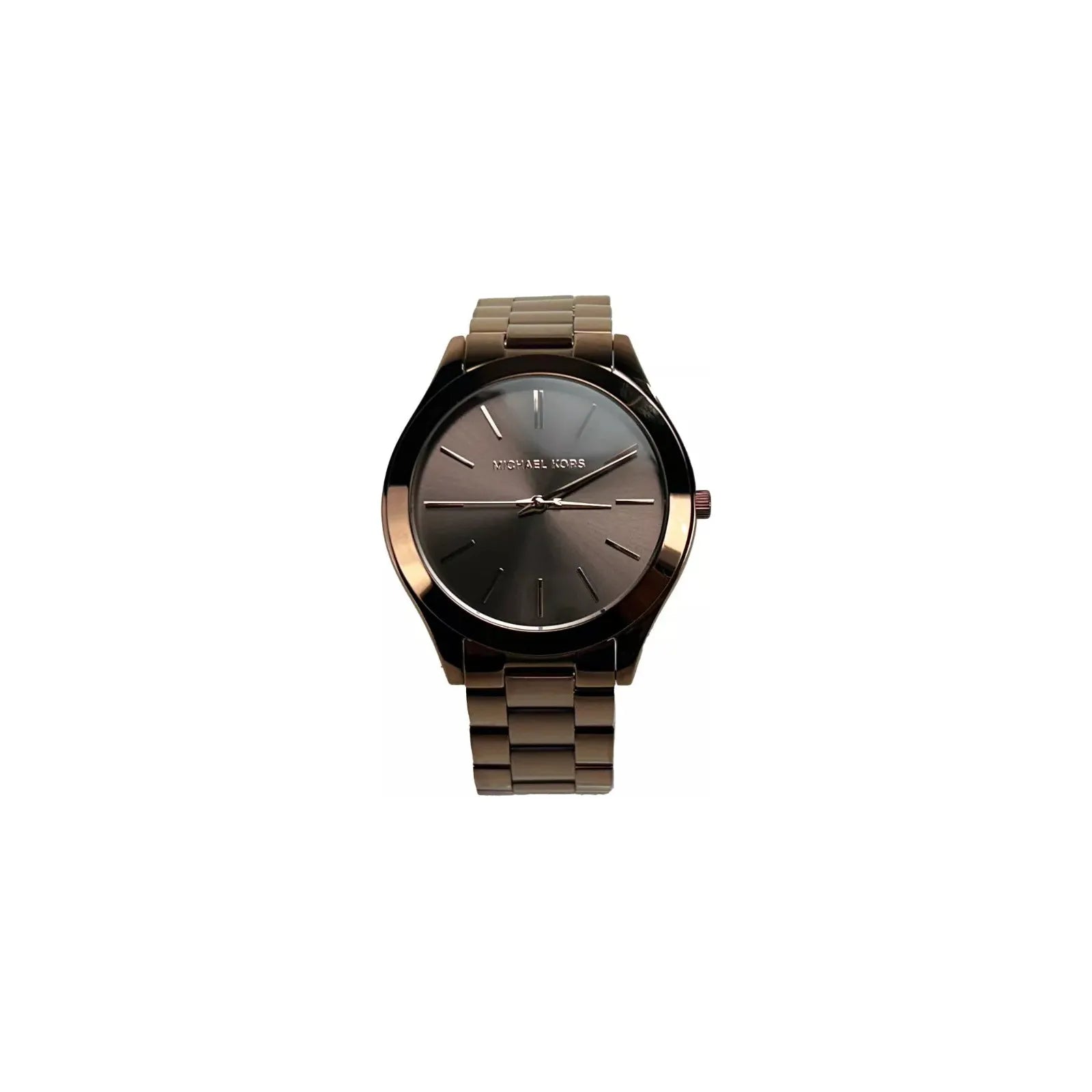 Michael Kors Brown Stainless Steel Slim Runway Watch MK3418