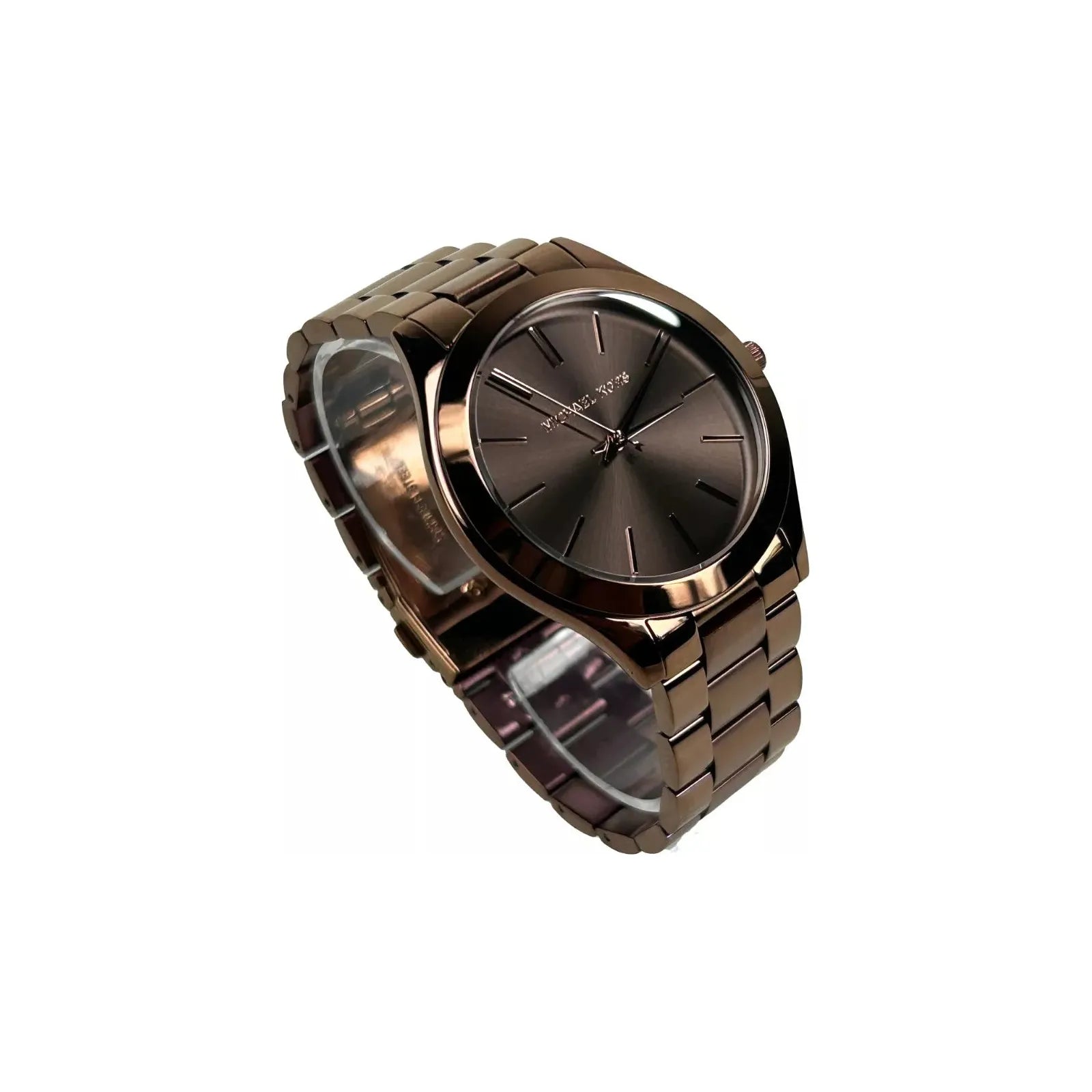 Michael Kors Brown Stainless Steel Slim Runway Watch MK3418