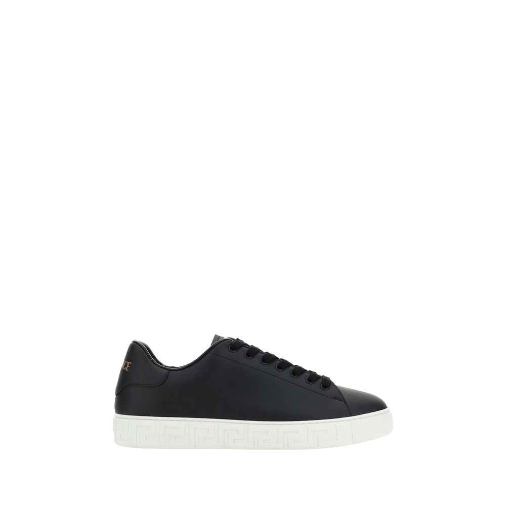 Versace White Calfskin Sneakers: Timeless Elegance in Footwear Design