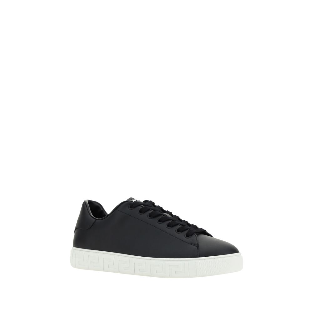 Versace White Calfskin Sneakers: Timeless Elegance in Footwear Design