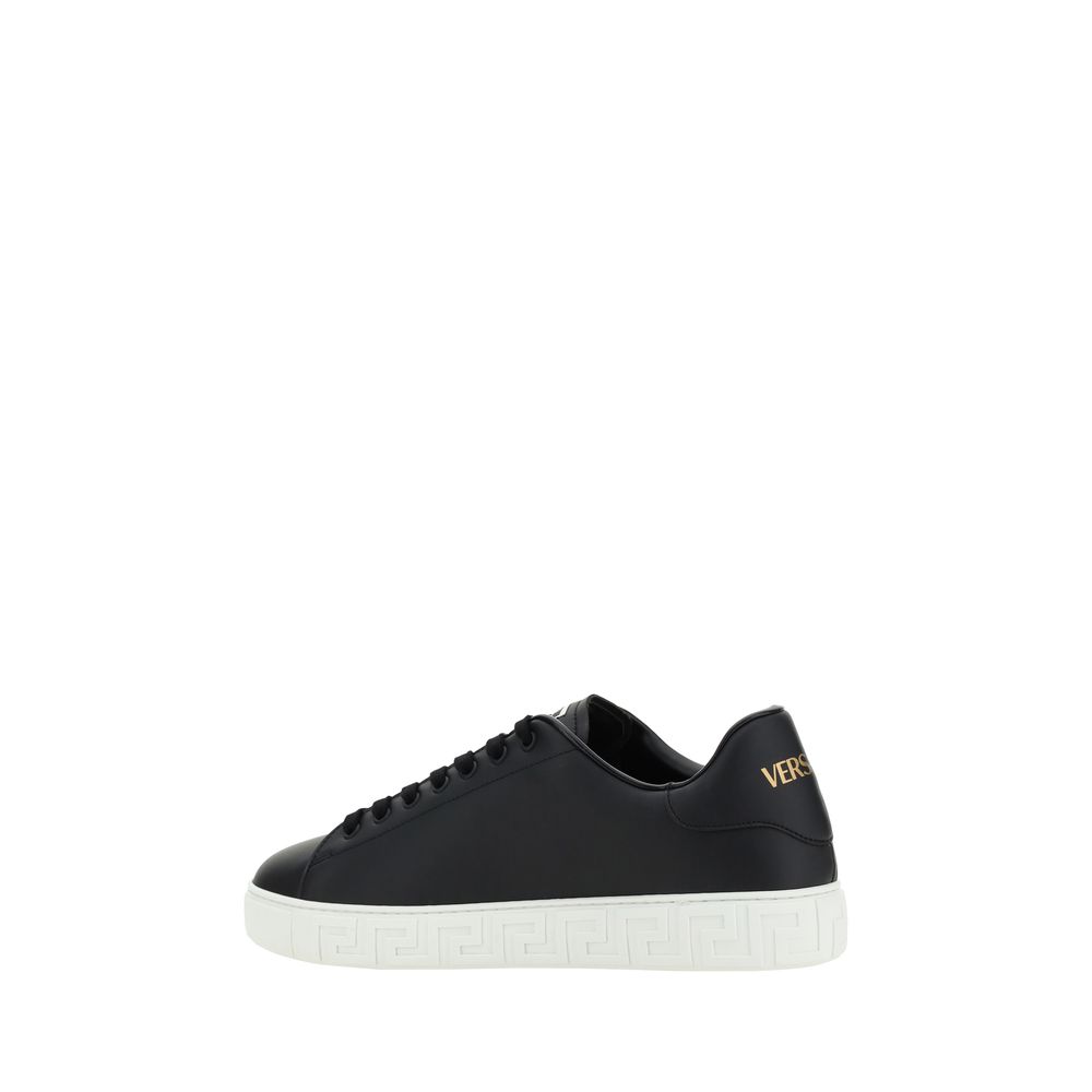 Versace White Calfskin Sneakers: Timeless Elegance in Footwear Design