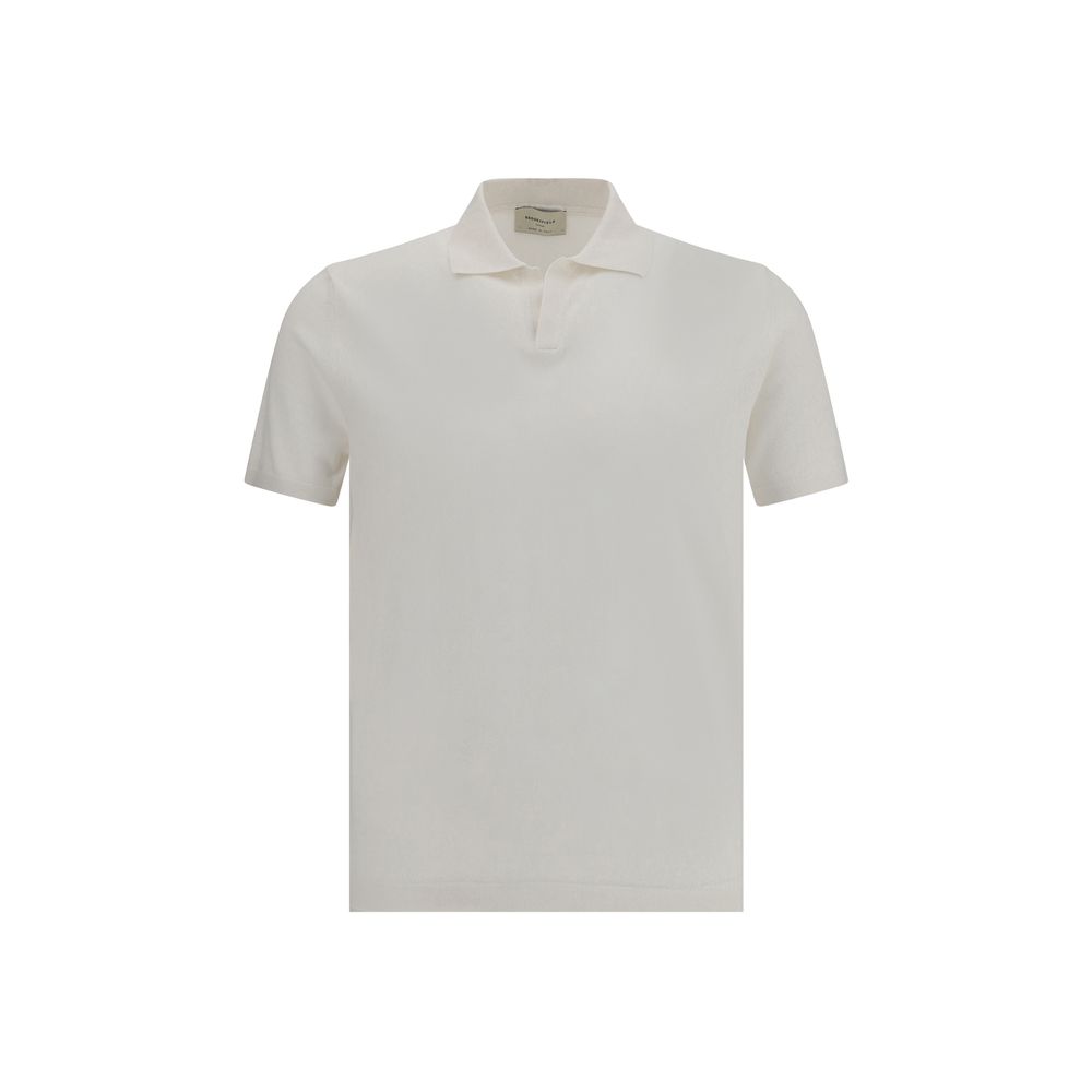 Brooksfield Red Cotton Knit Polo Shirt - Timeless Elegance Redefined