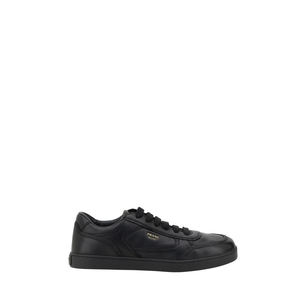 Prada White Leather Sneakers for Effortless Luxury Appeal