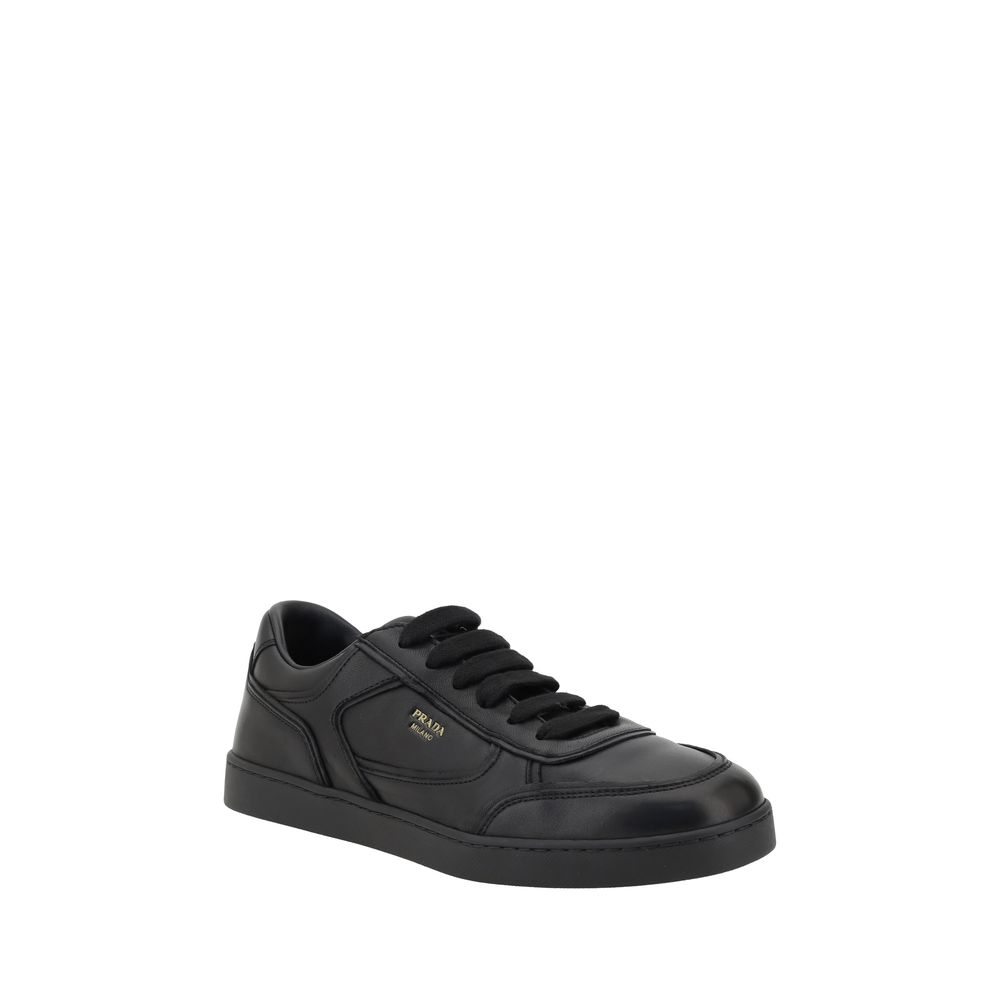 Prada White Leather Sneakers for Effortless Luxury Appeal