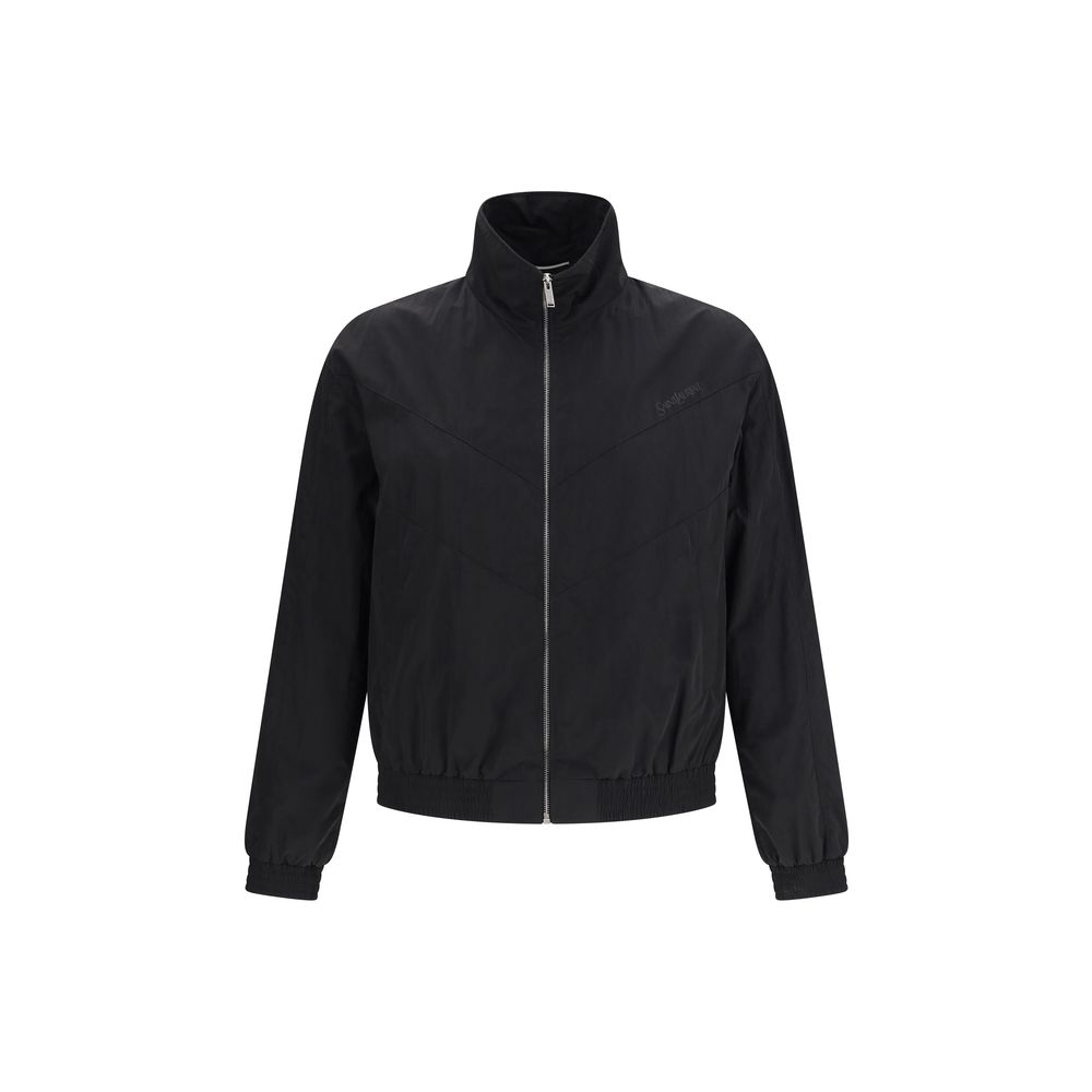 Saint Laurent Black Waterproof Fabric Teddy Jacket