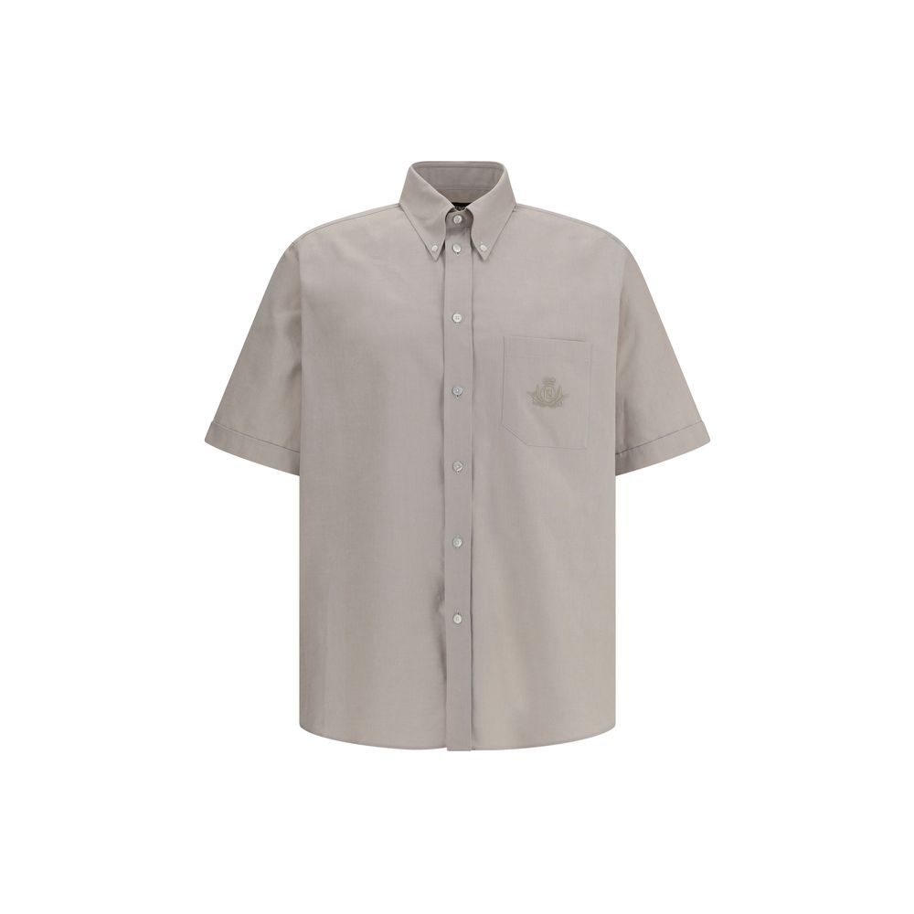 Fendi White Premium Cotton Short-sleeve Shirt