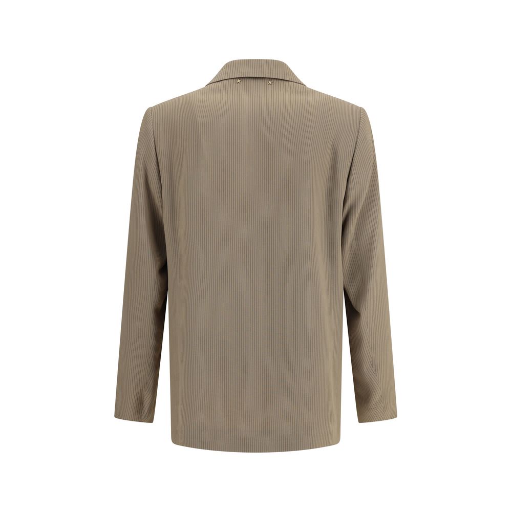 Golden Goose Navy Wool Lowell Blazer Jacket for Elevated Style