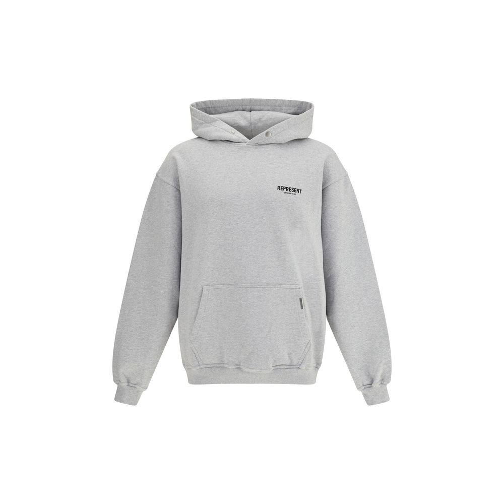 Represent Grey Cotton Hoodie – Elevated Streetwear Essential