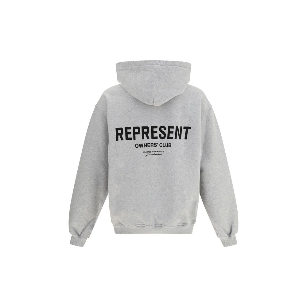 Represent Grey Cotton Hoodie – Elevated Streetwear Essential