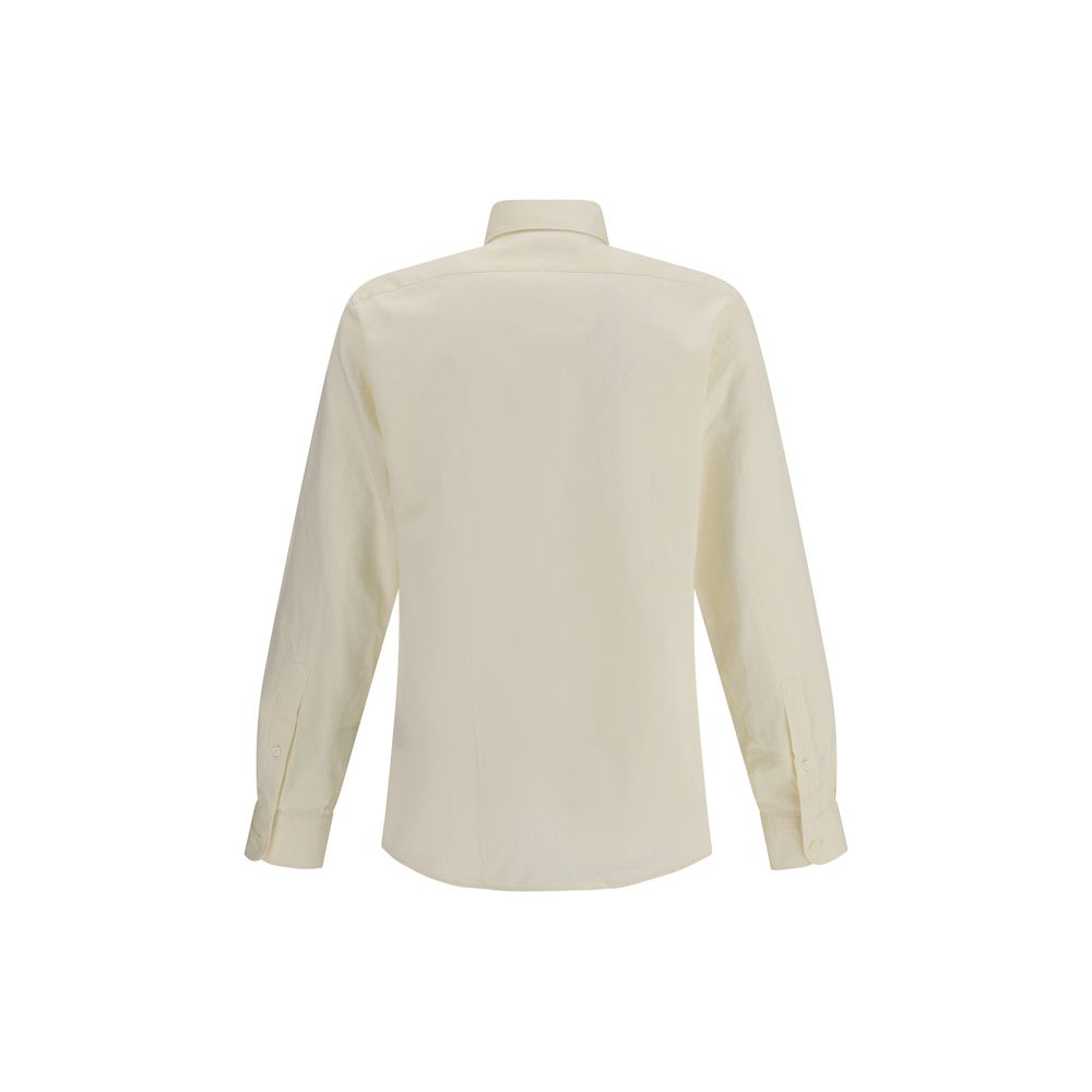 ZEGNA White Cotton and Linen Shirt for Effortless Elegance