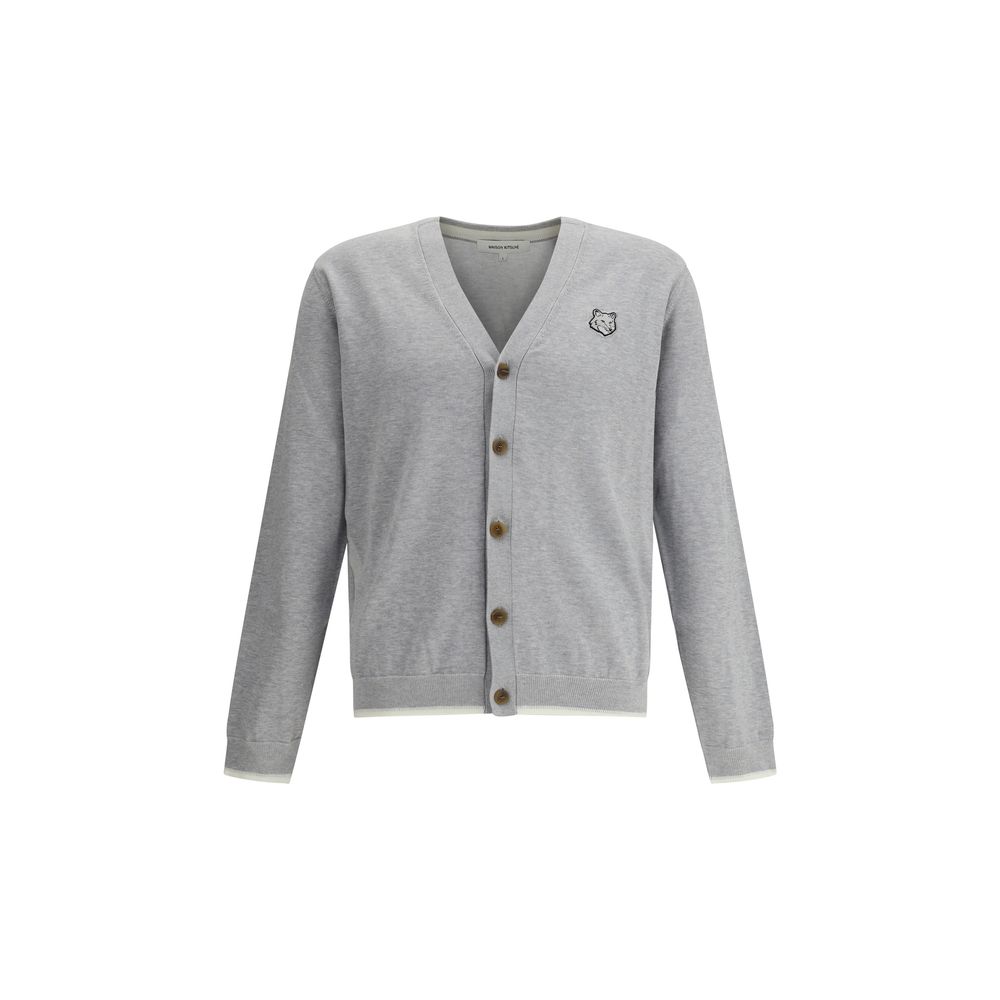 Maison Kitsuné Grey Premium Cotton Cardigan