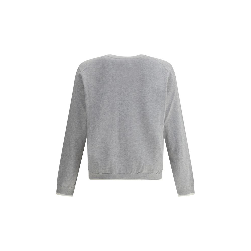 Maison Kitsuné Grey Premium Cotton Cardigan