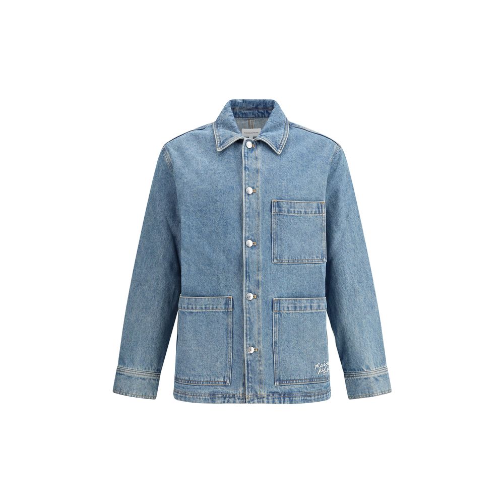 Maison Kitsuné Blue Cotton Denim Shirt Jacket