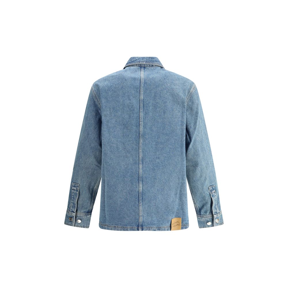 Maison Kitsuné Blue Cotton Denim Shirt Jacket