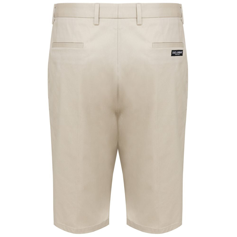 Dolce & Gabbana Beige Cotton Shorts for Effortless Elegance