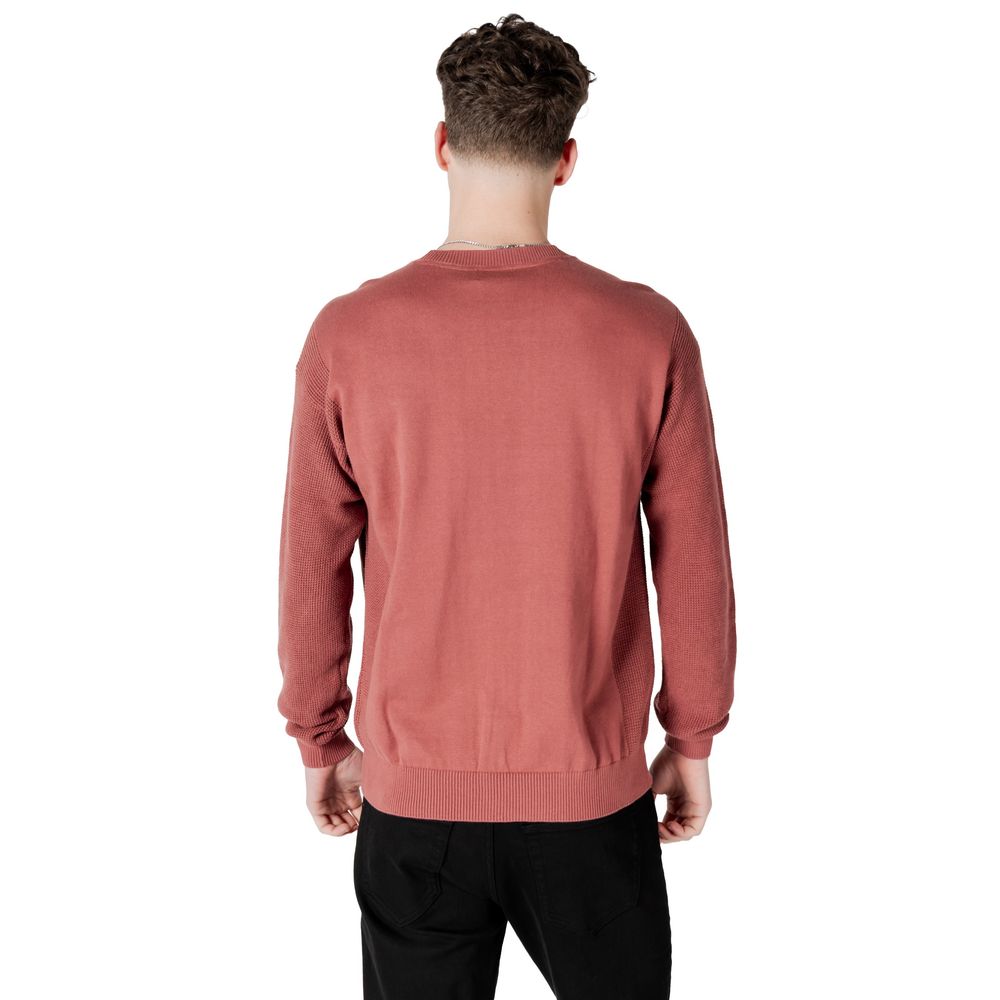Calvin Klein Red Cotton Sweater for Effortless Elegance