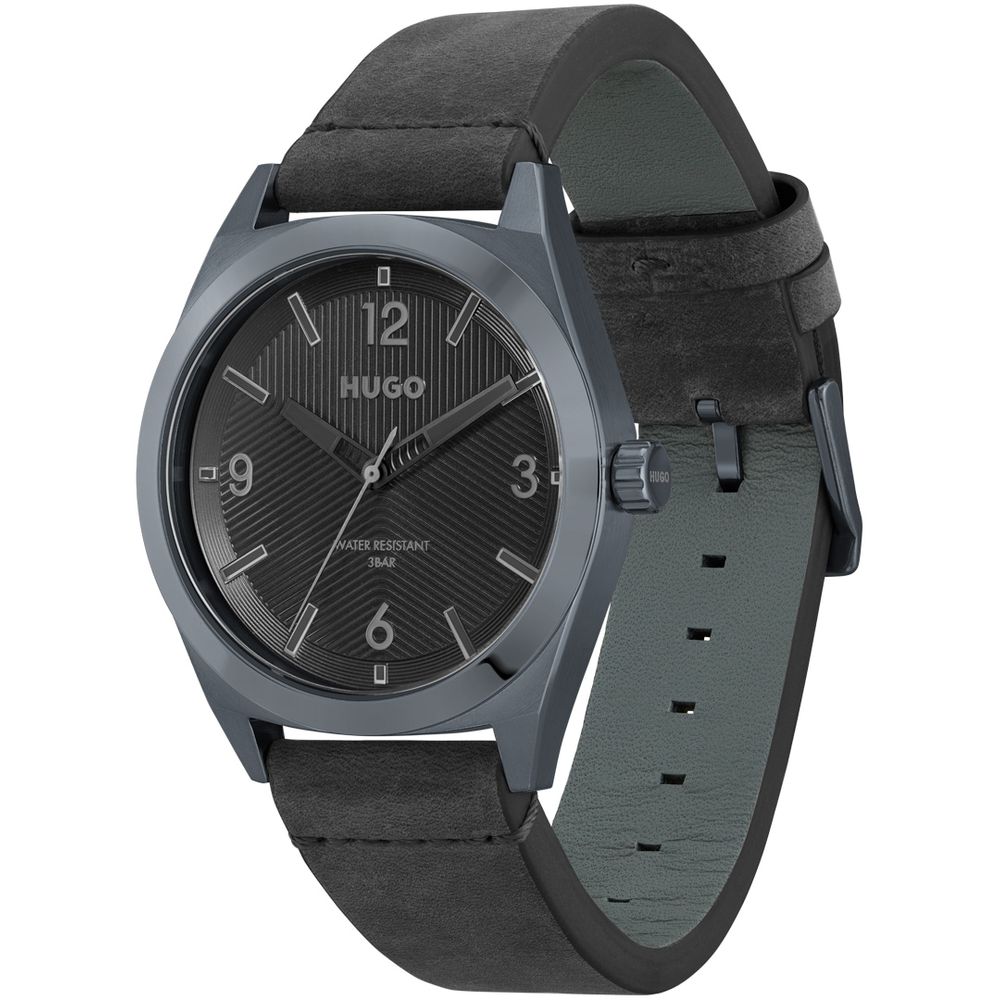 Hugo Boss Black Leather Watch for Timeless Sophistication