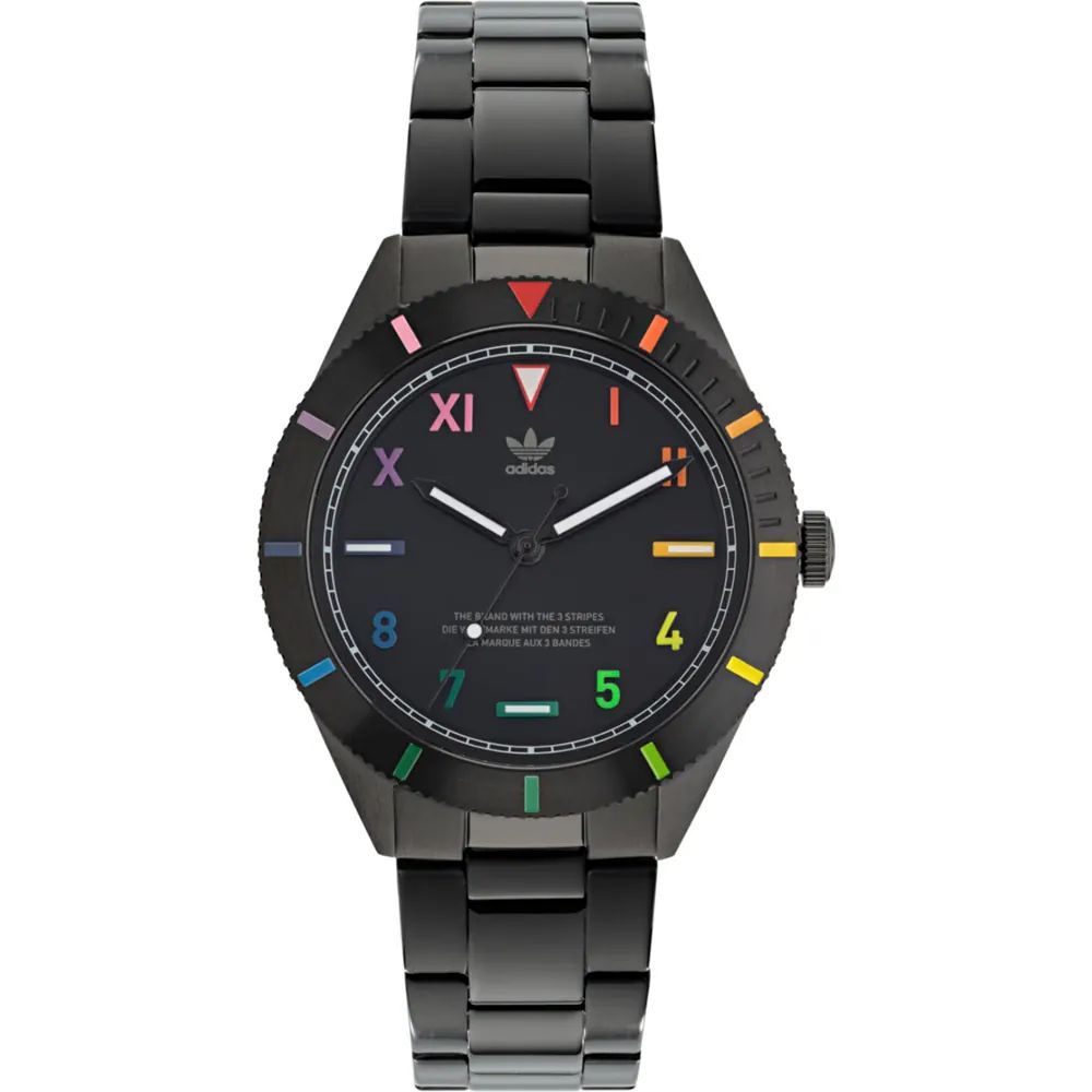Adidas Black Stainless Steel Watch Elegance