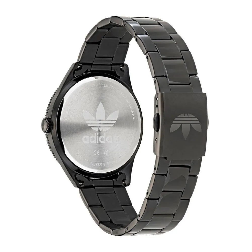 Adidas Black Stainless Steel Watch Elegance