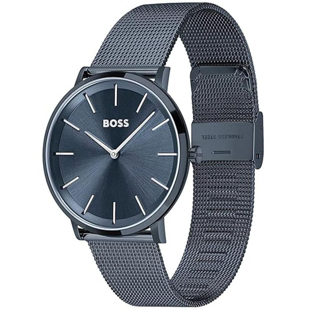 Hugo Boss Blue Stainless Steel Watch for Timeless Elegance