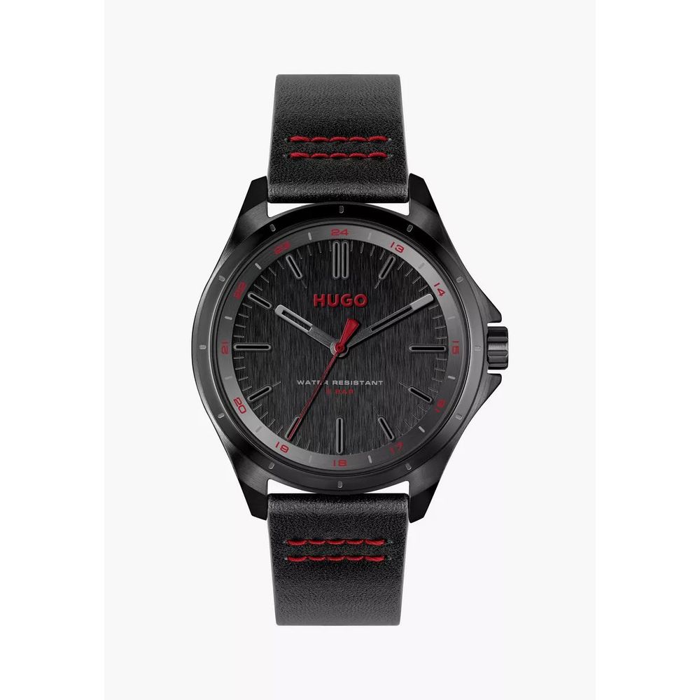 Hugo Boss Black Leather Watch for Timeless Elegance