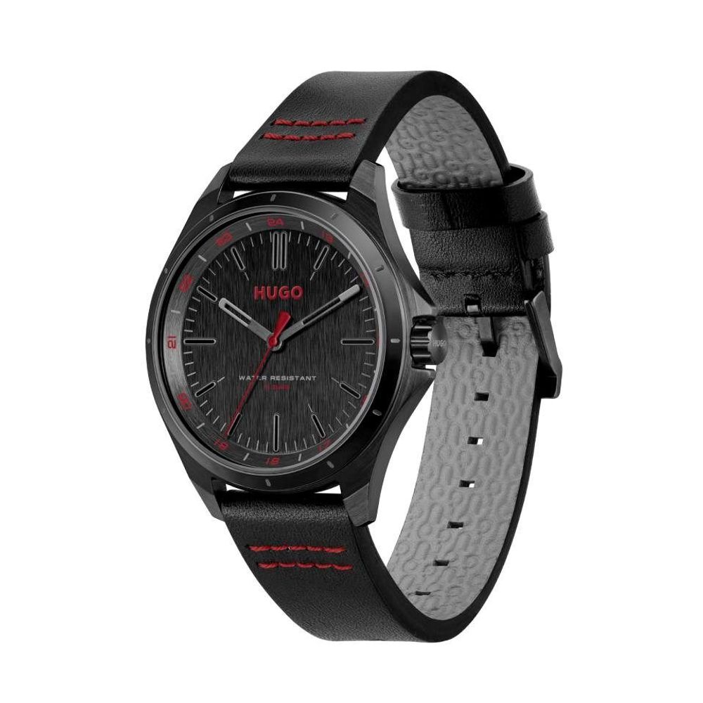 Hugo Boss Black Leather Watch for Timeless Elegance