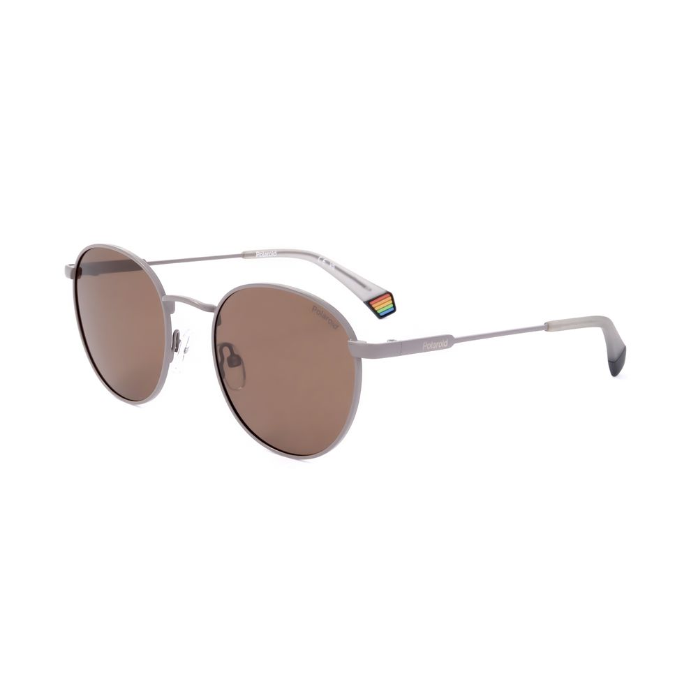 Polaroid Gray Stainless Steel Sunglasses for Elevated Style