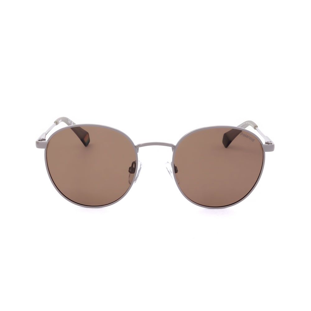Polaroid Gray Stainless Steel Sunglasses for Elevated Style