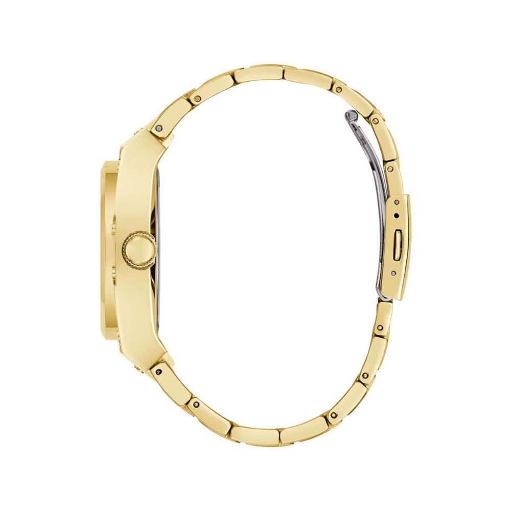 Guess Gold Stainless Steel Watch with Striking Green Dial