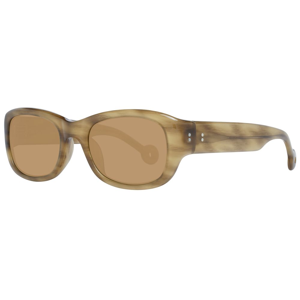 Hally&Son Brown Acetate Sunglasses for Timeless Elegance