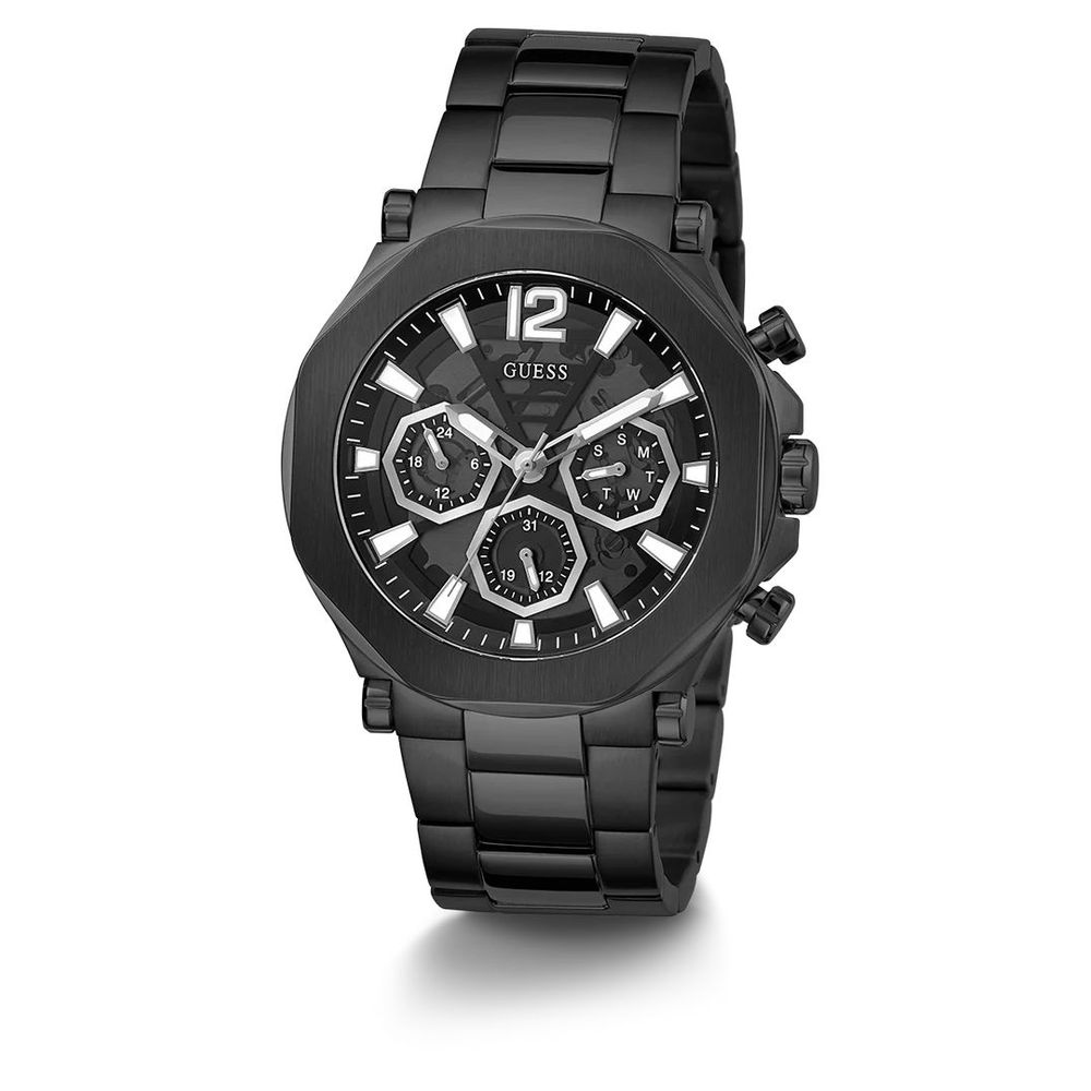 Guess Black Stainless Steel Watch for Timeless Elegance