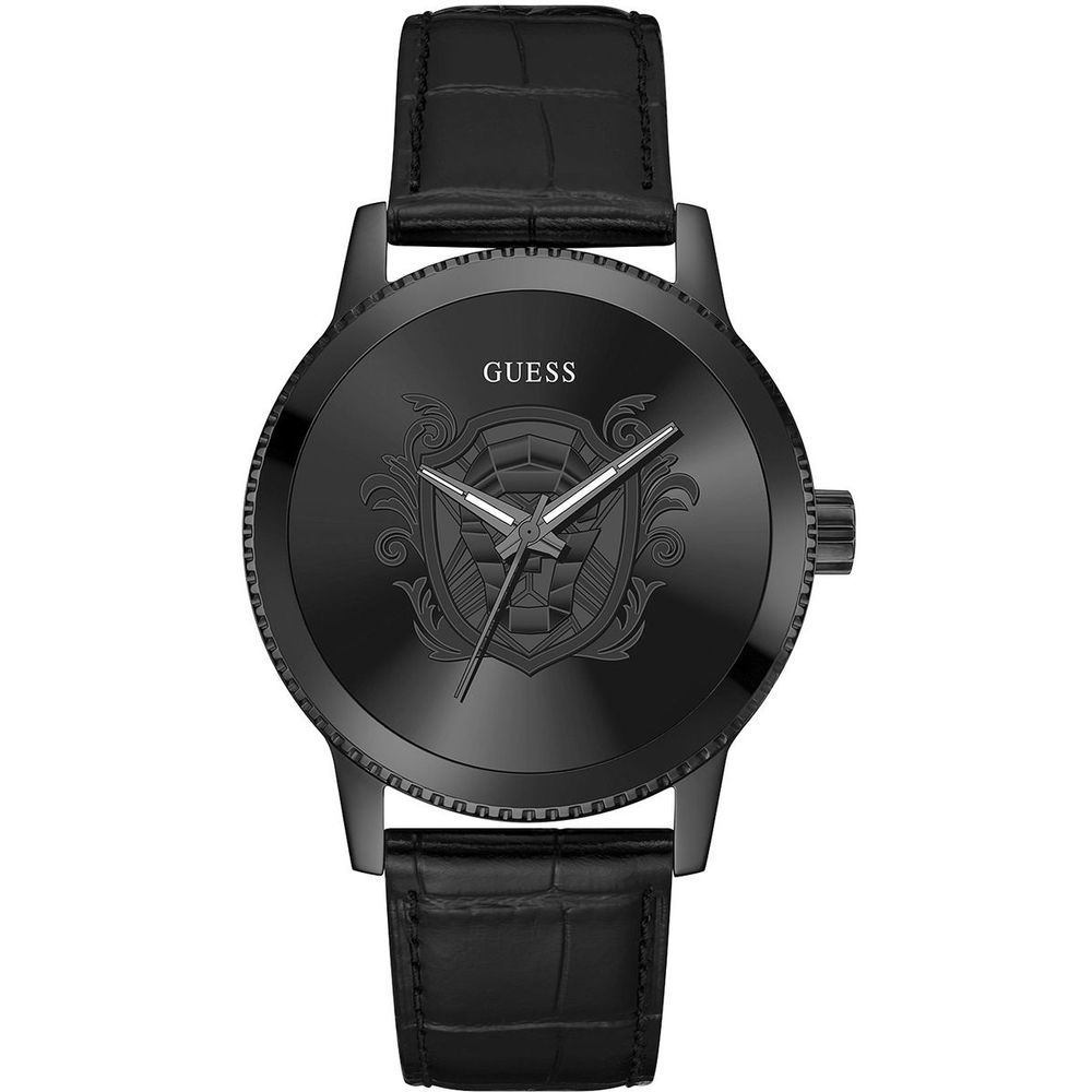 Guess Black Leather Watch - Timeless Elegance Redefined