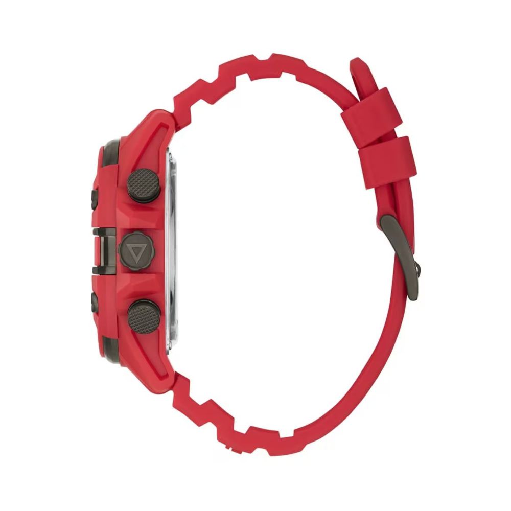Guess Red Silicone Watch - Bold Elegance Redefined