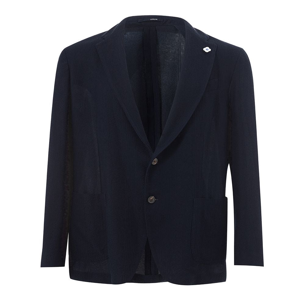 Lardini Blue Cotton Jacket for Elevated Sophistication