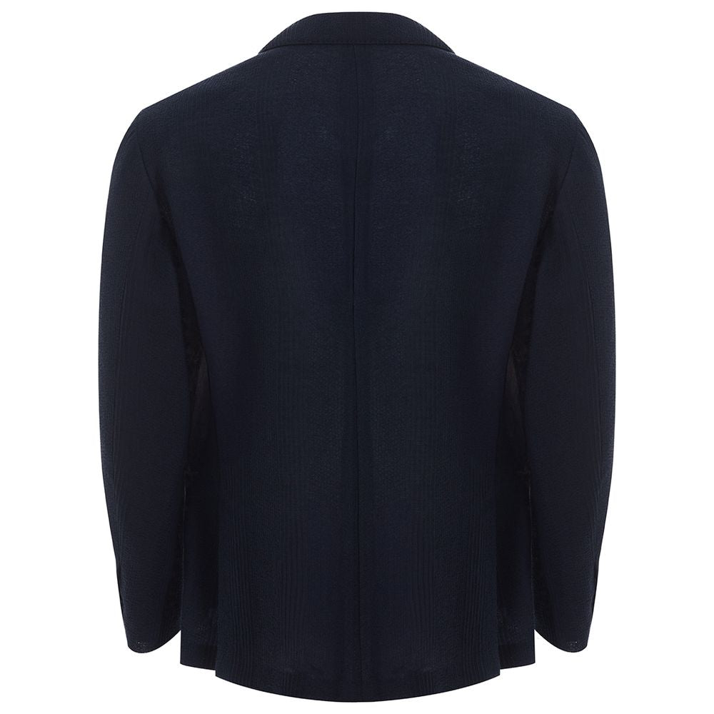 Lardini Blue Cotton Jacket for Elevated Sophistication