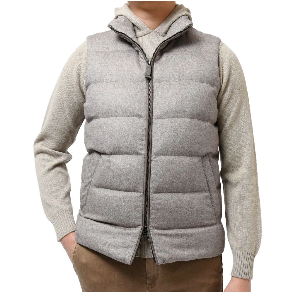 Herno Gray Silk Vest - Luxurious Layering Essential