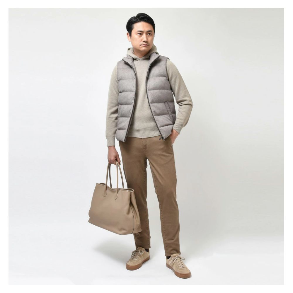 Herno Gray Silk Vest - Luxurious Layering Essential