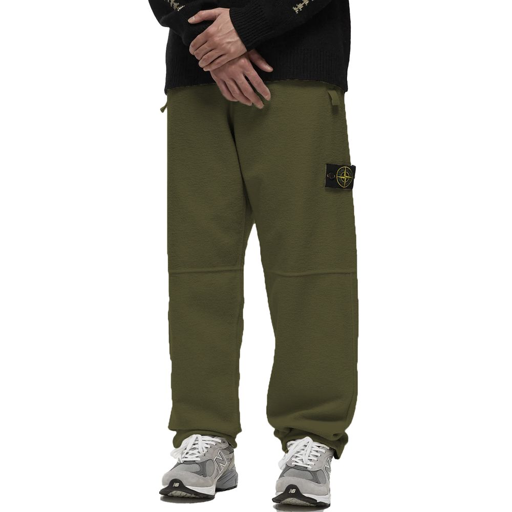 Stone Island Green Cotton Jeans for Effortless Elegance