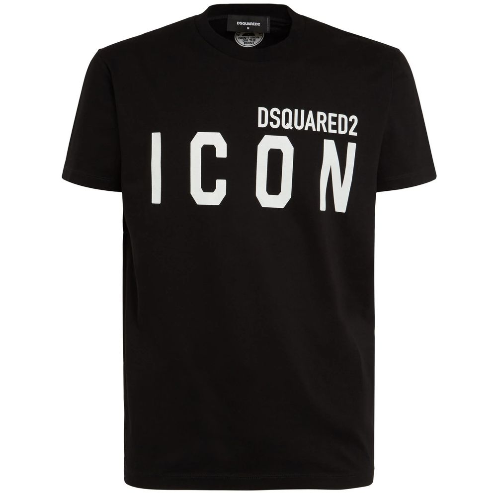 Dsquared² Black Cotton T-Shirt for Elevated Casual Style