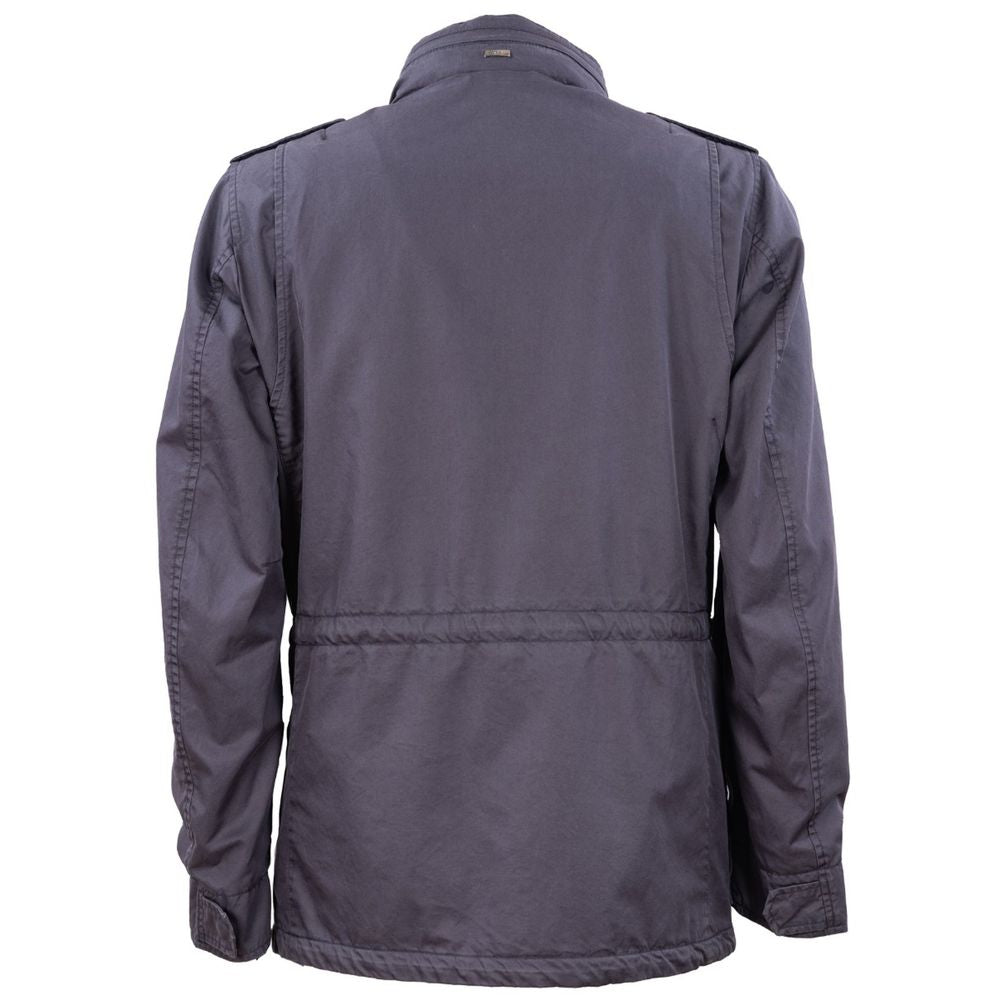 Herno Blue Cotton Jacket – Timeless Luxury Outerwear