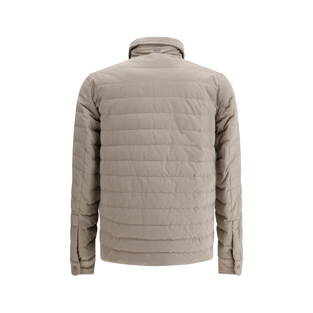 Herno Navy Quilted Fabric Jacket for Timeless Elegance and Comfort