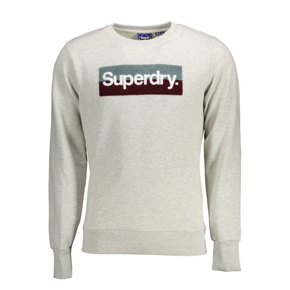 Superdry Gray Cotton Sweater for Elevated Style