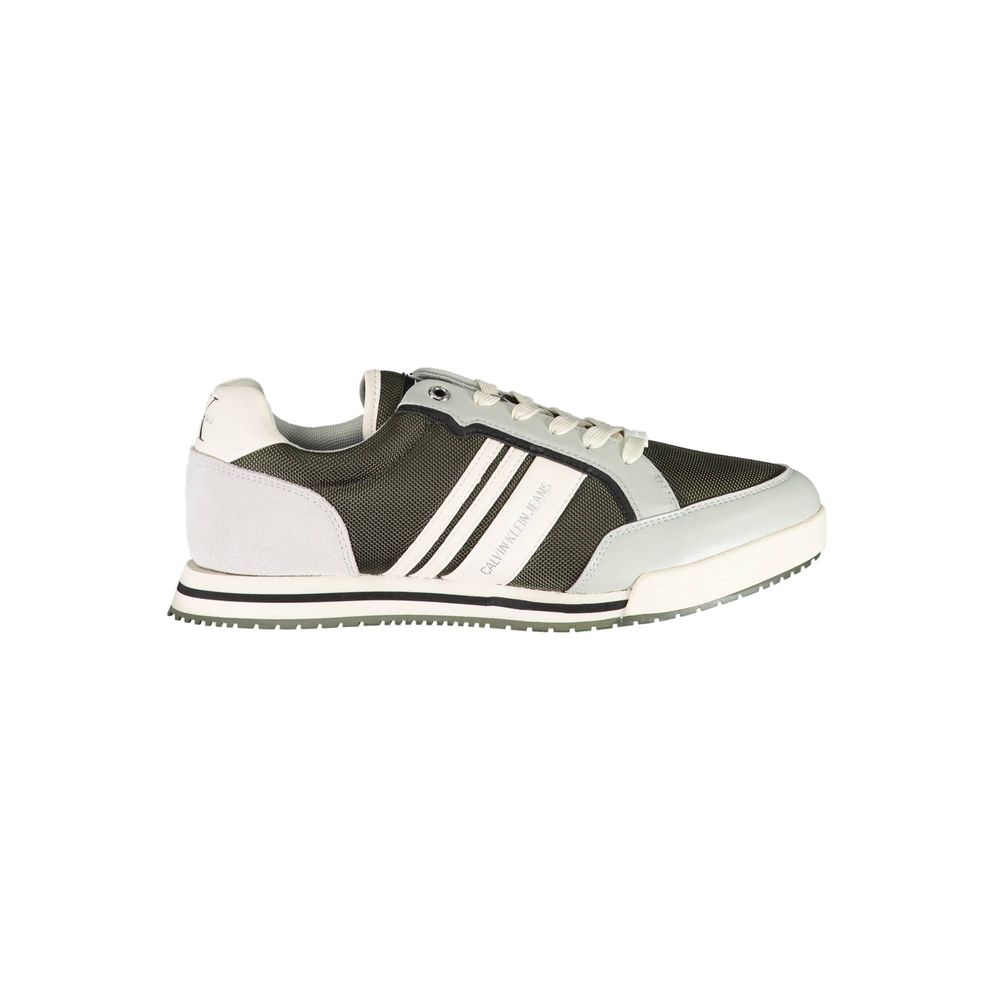 Calvin Klein Green Canvas Casual Sneaker for Elevated Style