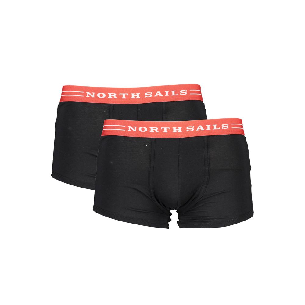 North Sails Black Cotton Underwear for Elevated Comfort
