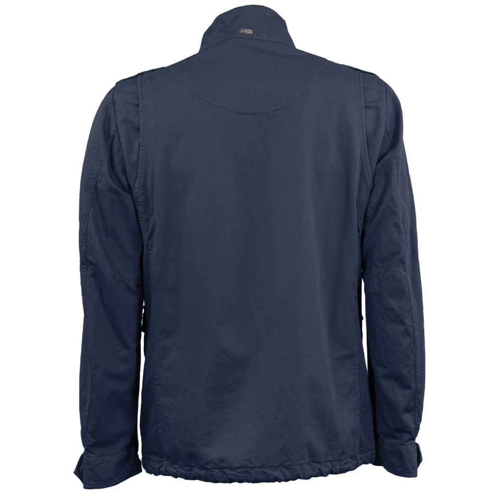 Herno Blue Cotton Jacket for Timeless Sophistication
